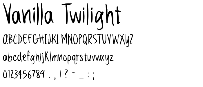 Vanilla Twilight font